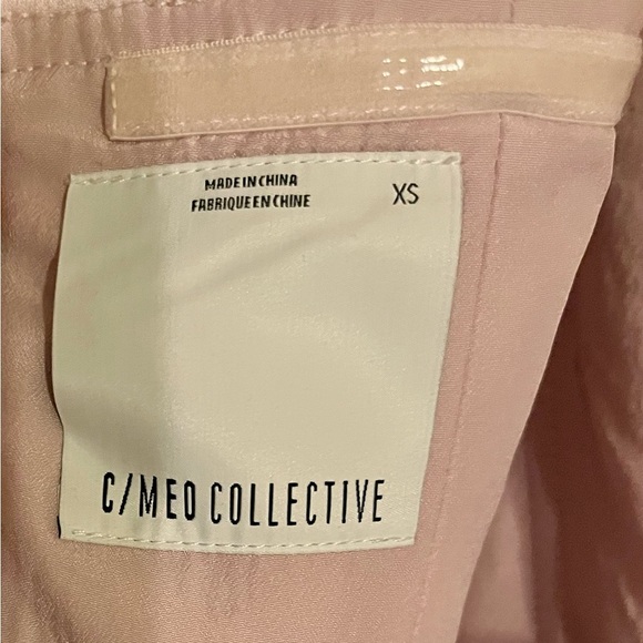 C/MEO Collective XS Strapless Pink Zip Romper Jumpsuit Chic Evening Cocktail - Picture 10 of 16